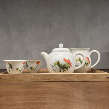 Ivory Porcelain Ceramic Tea Set Combination